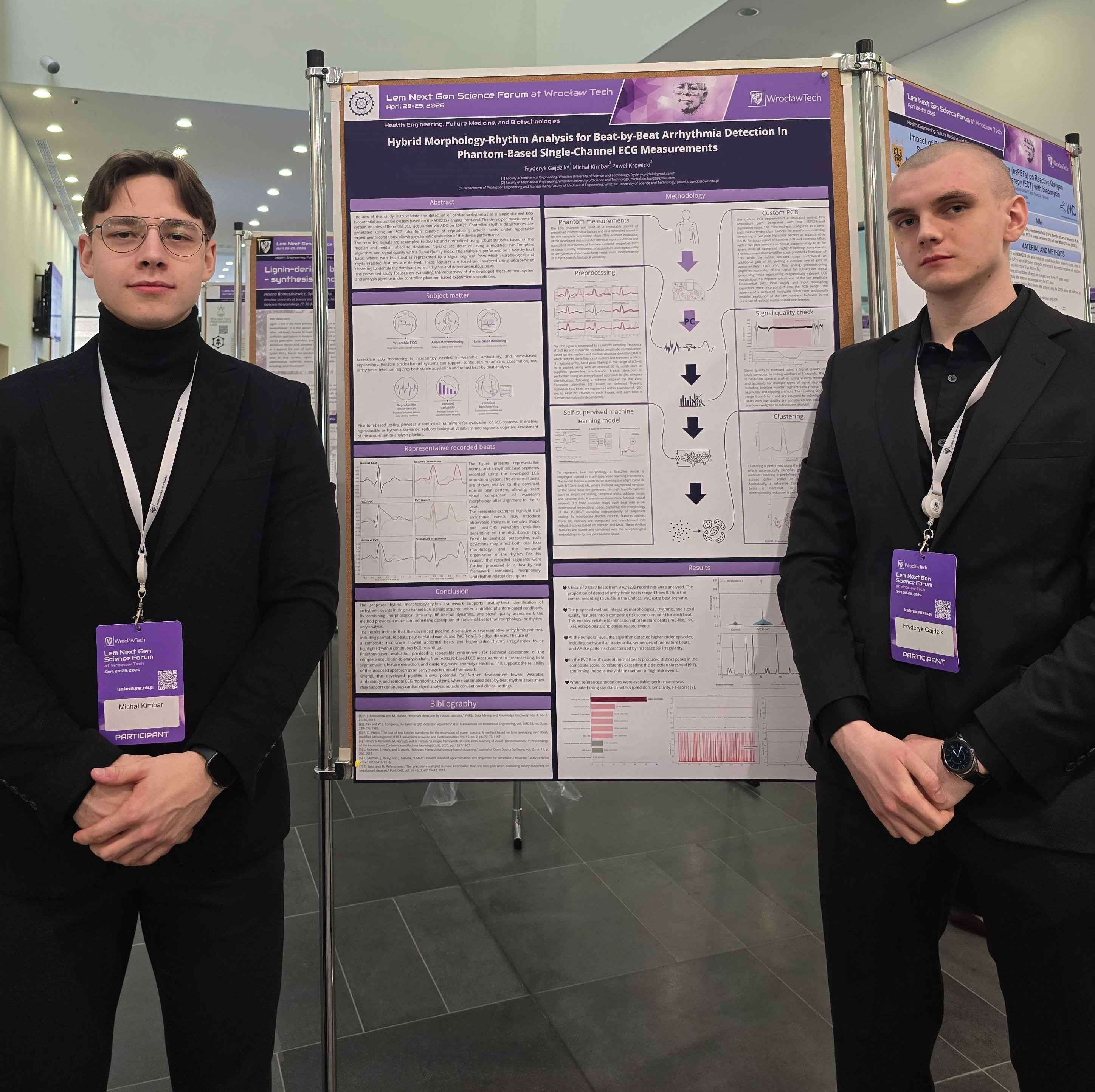 Poster presentation on beat-by-beat arrhythmia detection